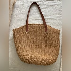 J.Crew Woven Straw Market Tote